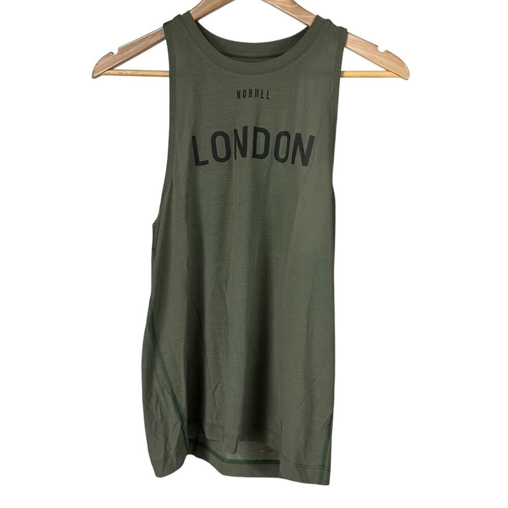 NOBULL Women's Army Green "LONDON" Tank Top Size Small New With Tags
